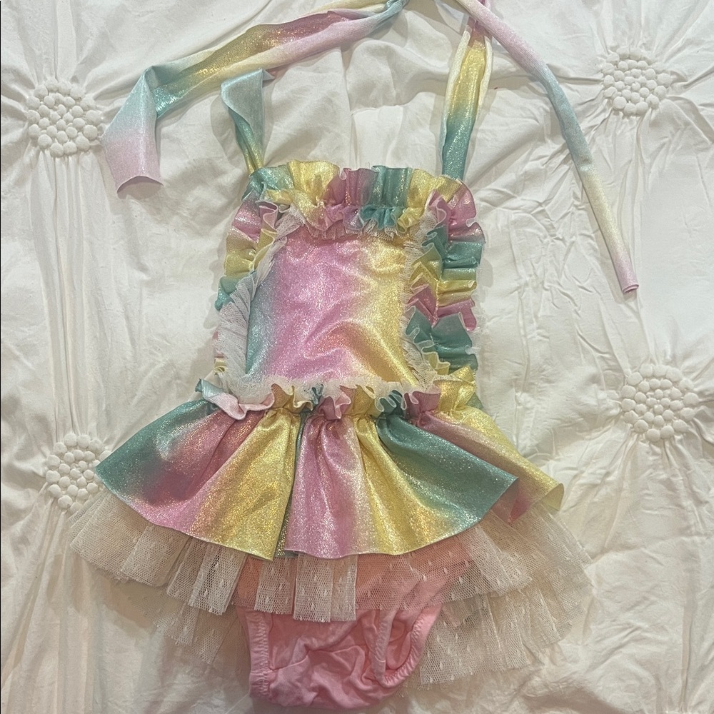 Little Miss Pink Top with Gold Script bubble
